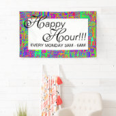 Hand- en digitaal gekleurd patroonpatroon art 42 spandoek (Insitu)