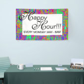 Hand- en digitaal gekleurd patroonpatroon art 42 spandoek (Beurs)