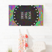 Hand- en digitaal gekleurd patroonpatroon art 42 spandoek (Insitu)