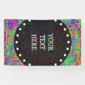 Hand- en digitaal gekleurd patroonpatroon art 42 spandoek (Horizontaal)