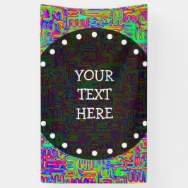 Hand- en digitaal gekleurd patroonpatroon art 42 spandoek