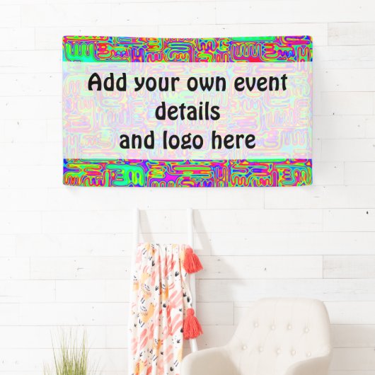 Hand- en digitaal gekleurd patroonpatroon art 42 spandoek (Insitu)