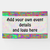 Hand- en digitaal gekleurd patroonpatroon art 42 spandoek (Horizontaal)