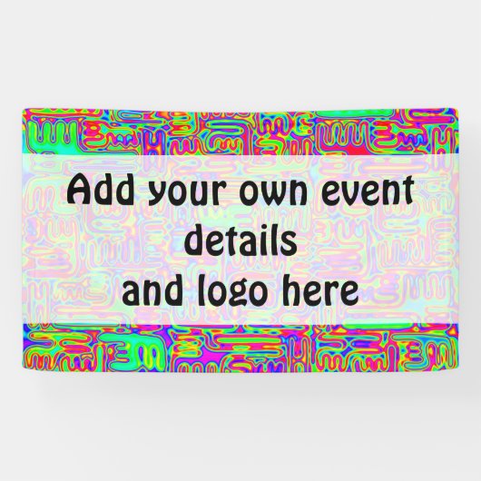 Hand- en digitaal gekleurd patroonpatroon art 42 spandoek (Horizontaal)