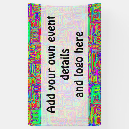 Hand- en digitaal gekleurd patroonpatroon art 42 spandoek (Verticaal)