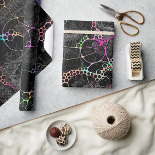 Hand- en digitaal gekleurd patroonpatroon art 44 cadeaupapier