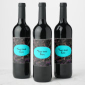 Hand- en digitaal gekleurd patroonpatroon art 44 wijn etiket (Flessen)