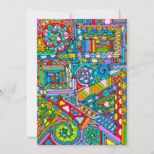 Hand- en digitaal gekleurd patroonpatroon art 53