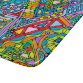 Hand- en digitaal gekleurd patroonpatroon art 53 snijplank (Hoek)