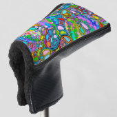 Hand- en digitaal gekleurd patroonpatroon art 54 golfheadcover (3/4 voorkant)