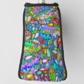 Hand- en digitaal gekleurd patroonpatroon art 54 golfheadcover (Draai 90)