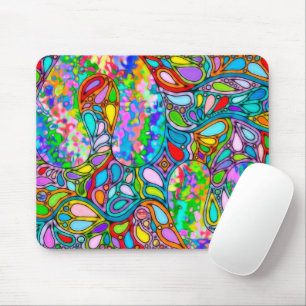 Hand- en digitaal gekleurd patroonpatroon art 54 muismat