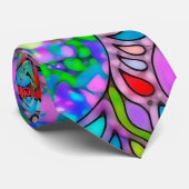 Hand- en digitaal gekleurd patroonpatroon art 54 stropdas (Opgerold)