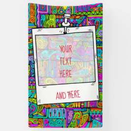 Hand- en digitaal gekleurd patroonpatroon art 5 spandoek