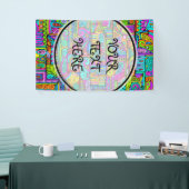 Hand- en digitaal gekleurd patroonpatroon art 5 spandoek (Beurs)