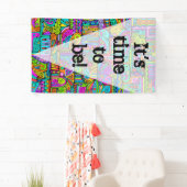 Hand- en digitaal gekleurd patroonpatroon art 5 spandoek (Insitu)