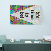 Hand- en digitaal gekleurd patroonpatroon art 5 spandoek (Beurs)