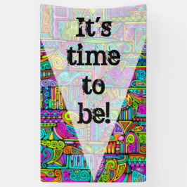 Hand- en digitaal gekleurd patroonpatroon art 5 spandoek