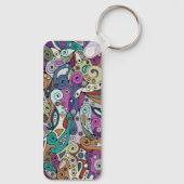 Hand- en digitaal gekleurd patroonpatroon art. 8 sleutelhanger (Achterkant)