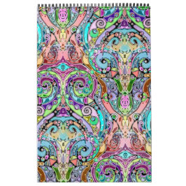 Hand- en digitaal gekleurde patroonkunst 10 kalender