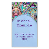 Hand- en digitaal gekleurde patroonkunst 10 magnetisch visitekaartje (Voorkant Verticaal)