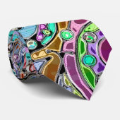 Hand- en digitaal gekleurde patroonkunst 10 stropdas (Opgerold)