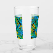 Hand- en digitaal gekleurde patroonkunst 21 glas (Links)