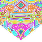 Hand- en digitaal gekleurde patroonkunst 7 korte tafelloper (Hoek)