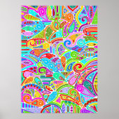 Hand- en digitaal gekleurde patroonkunst 7 poster (Voorkant)