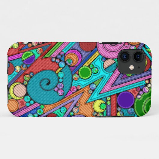 Hand- en digitaal geverfde Patroonkunst 12 Case-Mate iPhone Case (Achterkant (horizontaal))