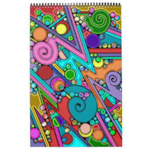 Hand- en digitaal geverfde Patroonkunst 12 Kalender