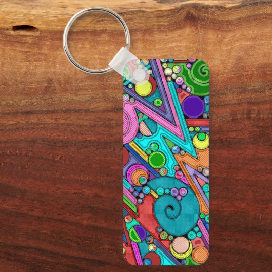 Hand- en digitaal geverfde Patroonkunst 12 Sleutelhanger (Voorkant)