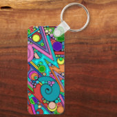 Hand- en digitaal geverfde Patroonkunst 12 Sleutelhanger (Achterkant)