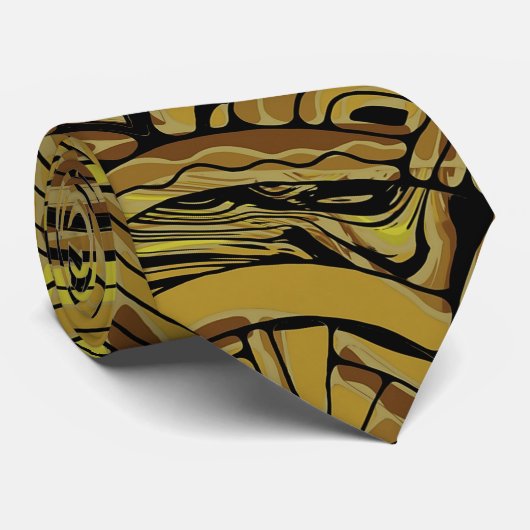 Hand- en digitaal geverfde Patroonkunst 15 Stropdas (Opgerold)