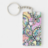 Hand- en digitaal geverfde Patroonkunst 17 Sleutelhanger (Voorkant)