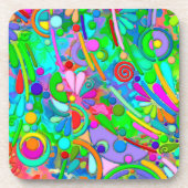 Hand- en digitaal geverfde Patroonkunst 18 Bier Onderzetter (Voorkant)