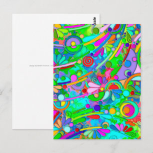 Hand- en digitaal geverfde Patroonkunst 18 Briefkaart