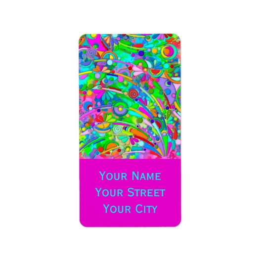 Hand- en digitaal geverfde Patroonkunst 18 Etiket (Voorkant)