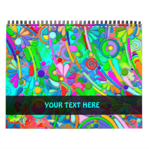 Hand- en digitaal geverfde Patroonkunst 18 Kalender