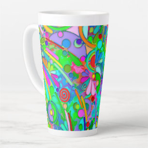 Hand- en digitaal geverfde Patroonkunst 18 Latte Mok