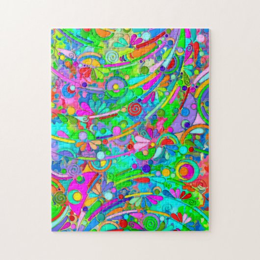 Hand- en digitaal geverfde Patroonkunst 18 Legpuzzel (Verticaal)