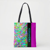 Hand- en digitaal geverfde Patroonkunst 18 Tote Bag (Voorkant)