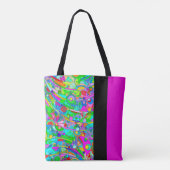 Hand- en digitaal geverfde Patroonkunst 18 Tote Bag (Achterkant)