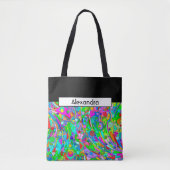 Hand- en digitaal geverfde Patroonkunst 18 Tote Bag (Voorkant)