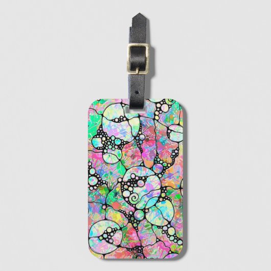 Hand- en digitaal geverfde Patroonkunst 31 Bagagelabel (Voorkant (verticaal))