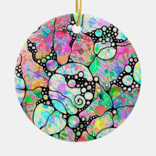 Hand- en digitaal geverfde Patroonkunst 31 Keramisch Ornament
