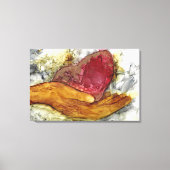 Hand en hart met liefde omhuld canvas afdruk (Voorkant)