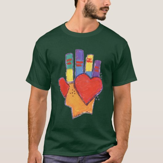 Hand en hart van Bettigee T-shirt (Voorkant)