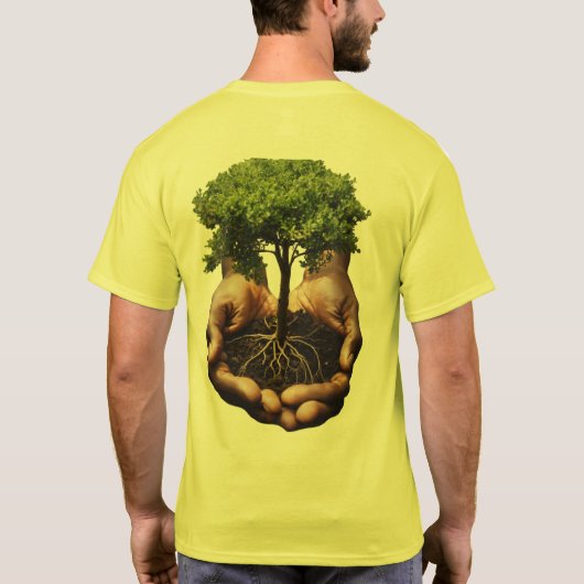 Hand en levensboom T-shirt (Achterkant)