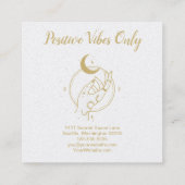 Hand- en Moon Occult Shop Square Visitekaartje (Achterkant)